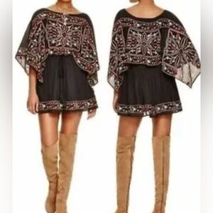 Free People Frida Embroidered Boho western dress
